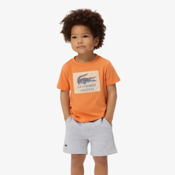 Bawełniany T-shirt z naszywką Bawełniany T-shirt z naszywką