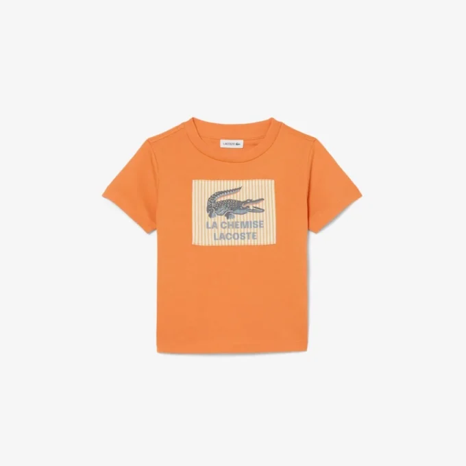 Bawełniany T-shirt z naszywką Bawełniany T-shirt z naszywką
