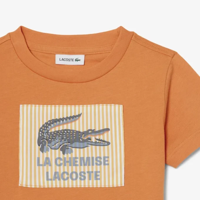 Bawełniany T-shirt z naszywką Bawełniany T-shirt z naszywką