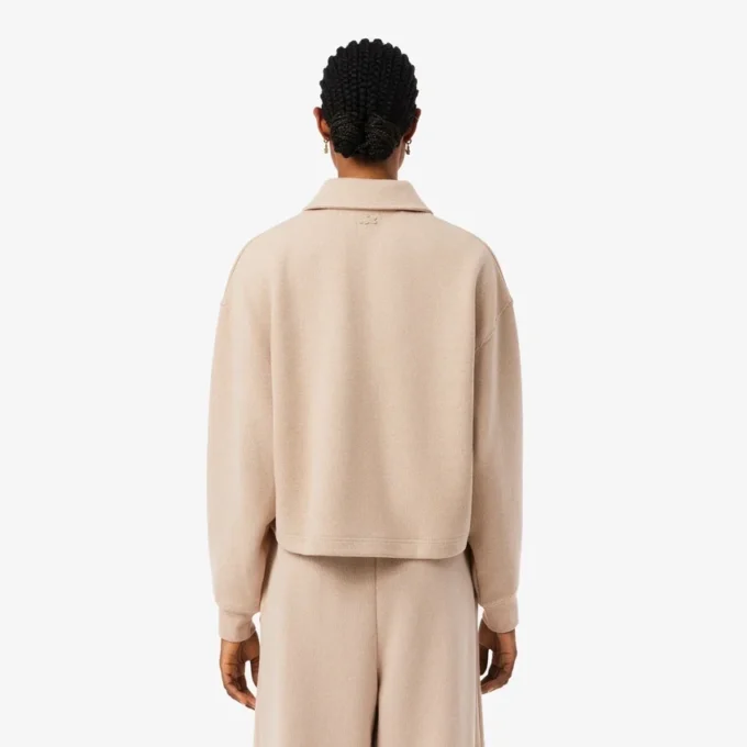 Bluza polo oversize z prążkowanym materiałem Bluza polo oversize z prążkowanym materiałem