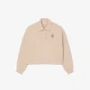 Bluza polo oversize z prążkowanym materiałem Bluza polo oversize z prążkowanym materiałem