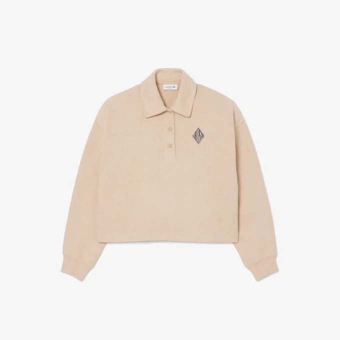Bluza polo oversize z prążkowanym materiałem Bluza polo oversize z prążkowanym materiałem