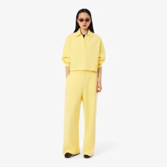 Bluza polo oversize z prążkowanym wykończeniem