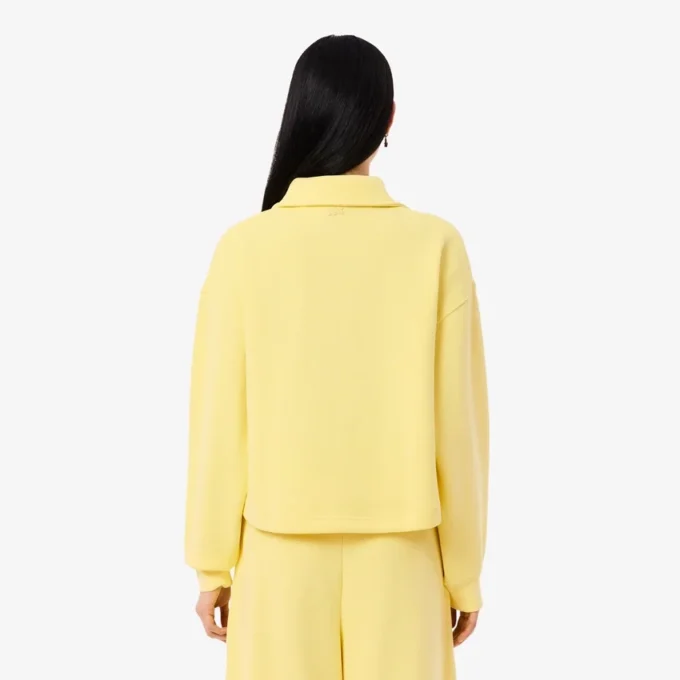 Bluza polo oversize z prążkowanym wykończeniem Bluza polo oversize z prążkowanym wykończeniem