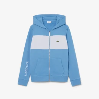 Bluza z kapturem i zamkiem w stylu colorblock