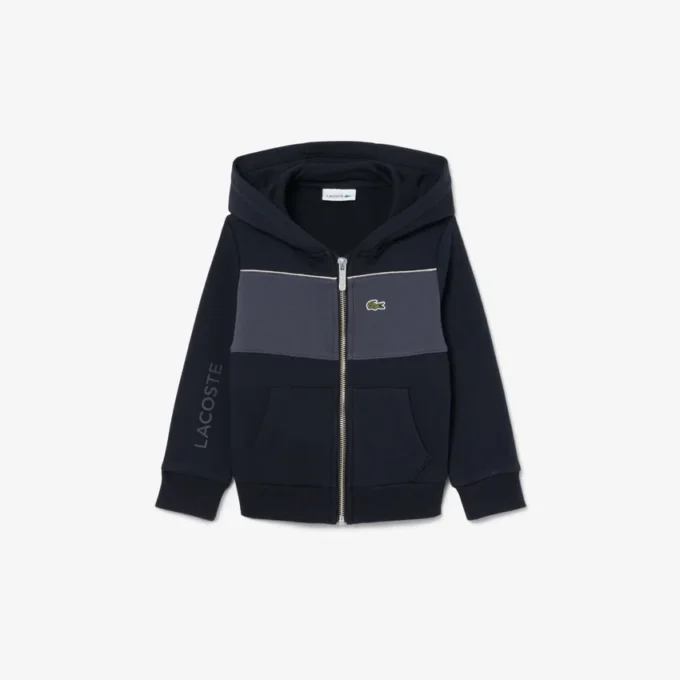 Bluza z kapturem i zamkiem w stylu colorblock