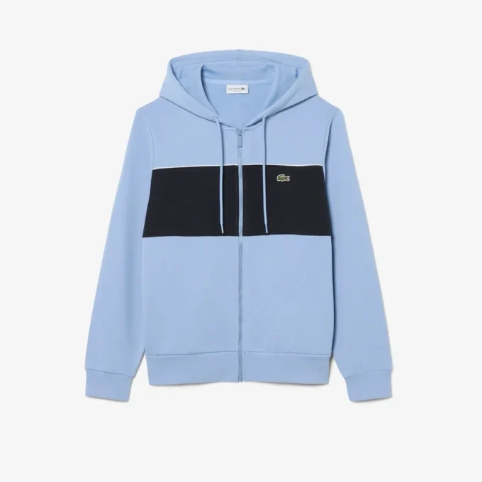 Bluza z kapturem i zamkiem w stylu colorblock