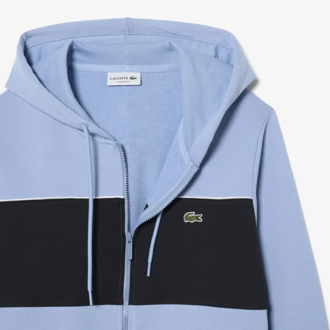 Bluza z kapturem i zamkiem w stylu colorblock