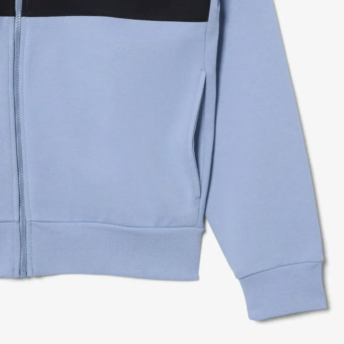 Bluza z kapturem i zamkiem w stylu colorblock