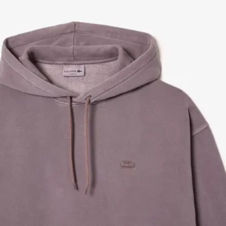 Bluza z kapturem z bawełnianego polaru o luźnym kroju, unisex