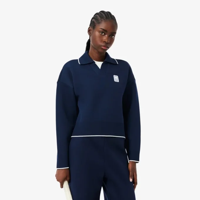 Bluza z kołnierzem Polo w stylu tenisowym Bluza z kołnierzem Polo w stylu tenisowym