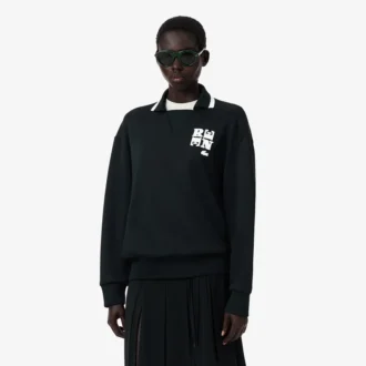Bluza z naszywką na kołnierzu w stylu Runway Polo