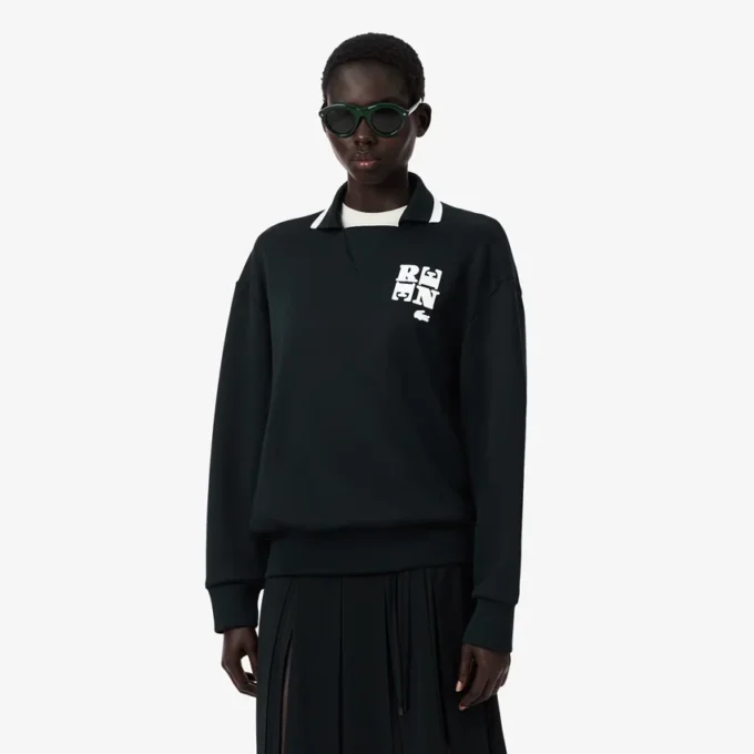 Bluza z naszywką na kołnierzu w stylu Runway Polo