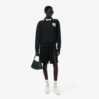 Bluza z naszywką na kołnierzu w stylu Runway Polo