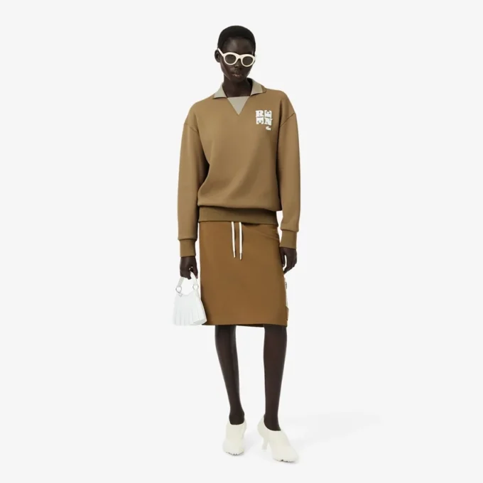 Bluza z naszywką na kołnierzu w stylu Runway Polo