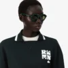Bluza z naszywką na kołnierzu w stylu Runway Polo
