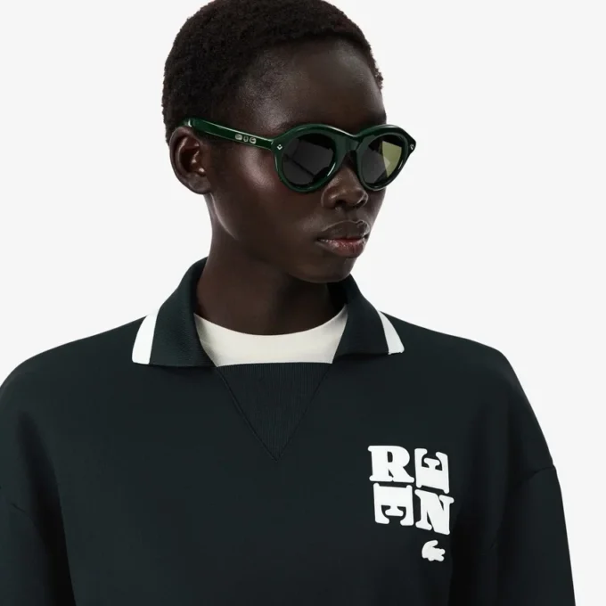 Bluza z naszywką na kołnierzu w stylu Runway Polo