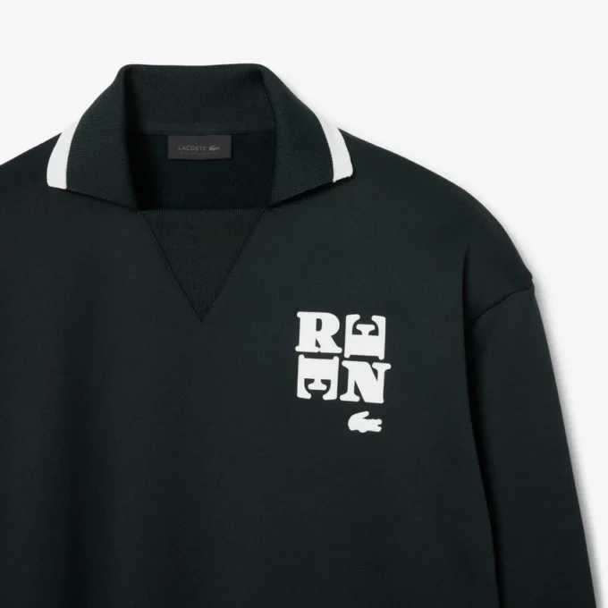 Bluza z naszywką na kołnierzu w stylu Runway Polo