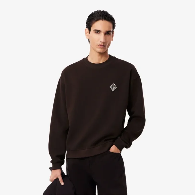Bluza z podwójną dzianiną i naszywką Bluza z podwójną dzianiną i naszywką