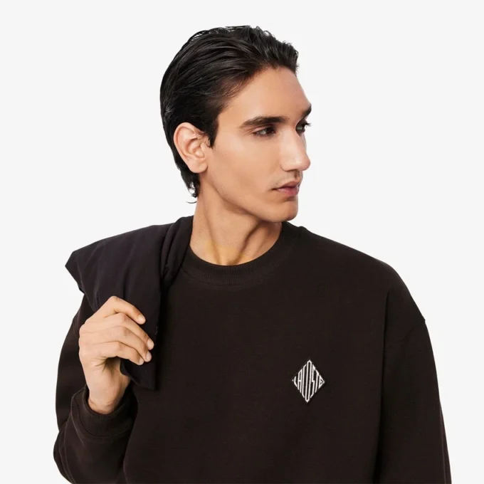 Bluza z podwójną dzianiną i naszywką Bluza z podwójną dzianiną i naszywką