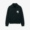 Bluza z wysokim kołnierzem, zamkiem błyskawicznym i naszywką z motywem z wybiegu Bluza z wysokim kołnierzem, zamkiem błyskawicznym i naszywką z motywem z wybiegu