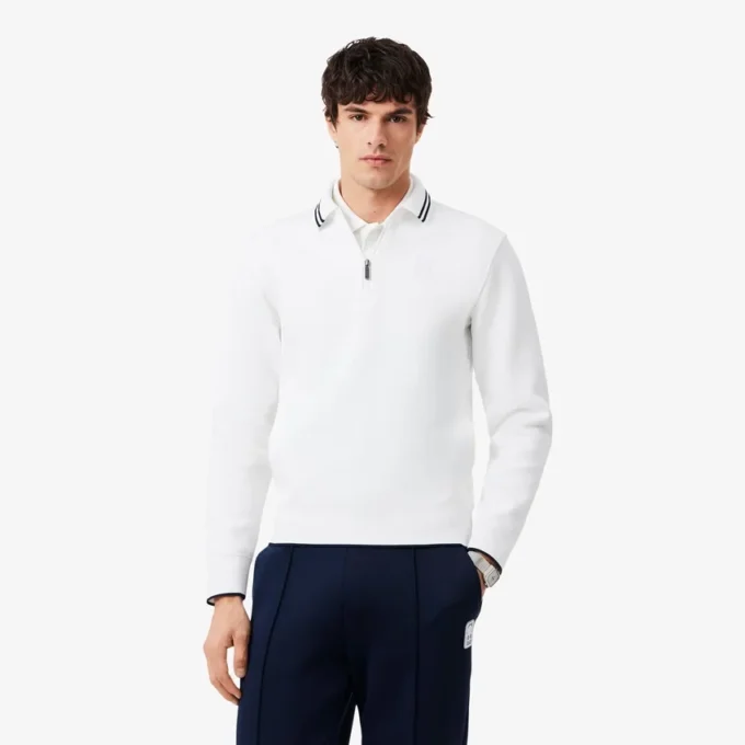 Bluza z zamkiem i kołnierzem Polo w stylu tenisowym Bluza z zamkiem i kołnierzem Polo w stylu tenisowym
