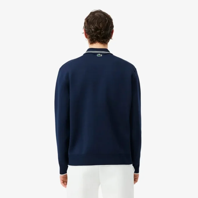 Bluza z zamkiem i kołnierzem Polo w stylu tenisowym Bluza z zamkiem i kołnierzem Polo w stylu tenisowym