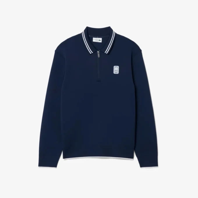 Bluza z zamkiem i kołnierzem Polo w stylu tenisowym Bluza z zamkiem i kołnierzem Polo w stylu tenisowym
