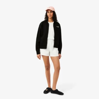 Bluza z zamkiem i naszywką o luźnym kroju