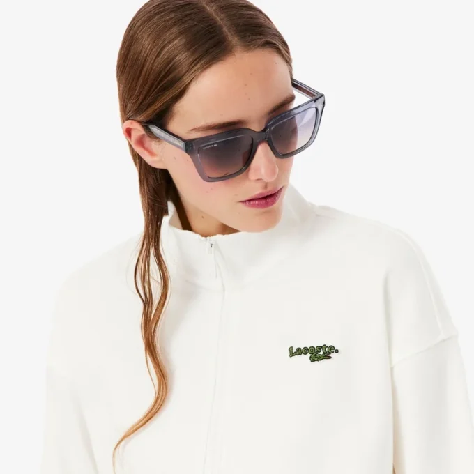 Bluza z zamkiem i naszywką o luźnym kroju Bluza z zamkiem i naszywką o luźnym kroju