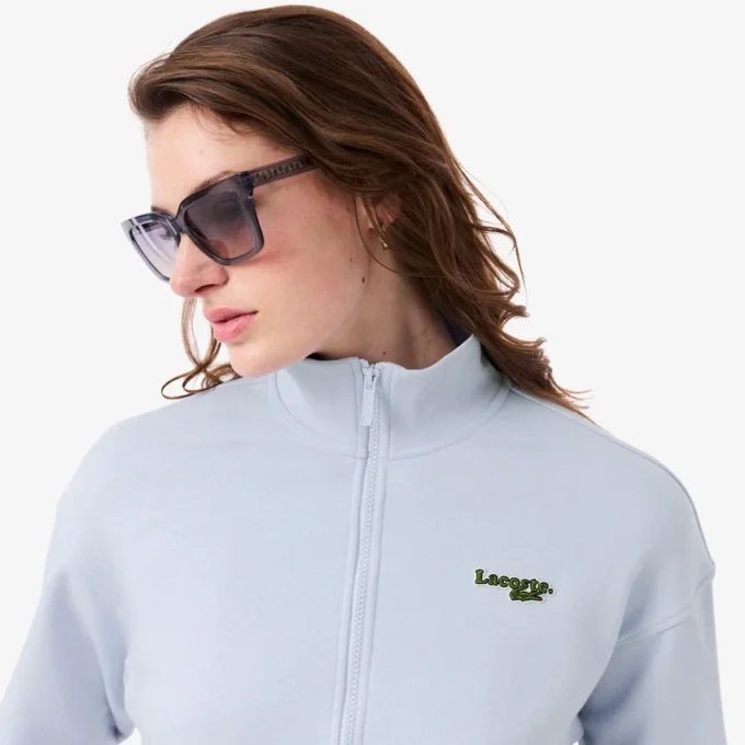 Bluza z zamkiem i naszywką o luźnym kroju Bluza z zamkiem i naszywką o luźnym kroju