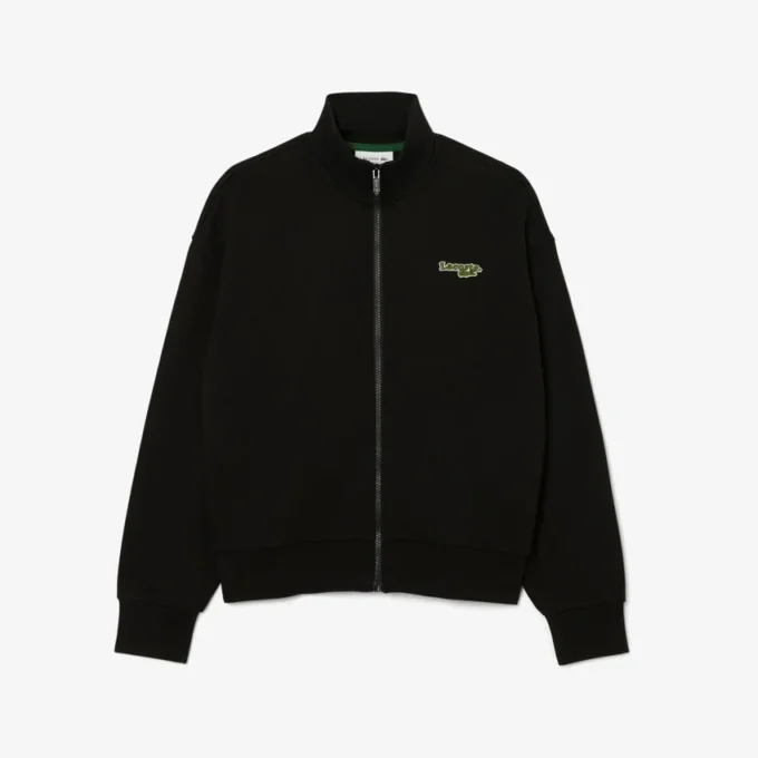 Bluza z zamkiem i naszywką o luźnym kroju Bluza z zamkiem i naszywką o luźnym kroju