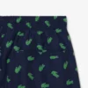 Bokserki o średniej długości z nadrukiem krokodyla