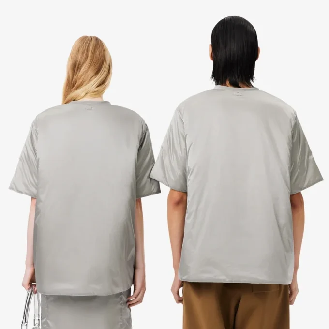 Błyszczący T-shirt z wyściółką z kolekcji Runway