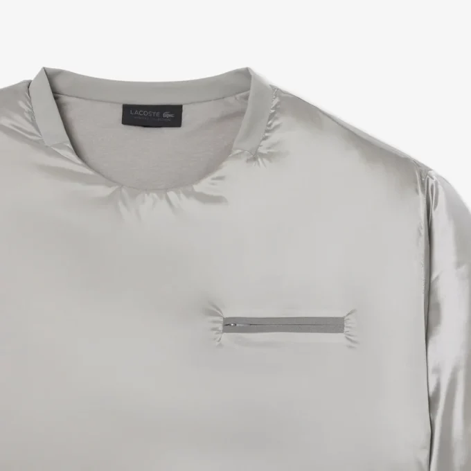 Błyszczący T-shirt z wyściółką z kolekcji Runway