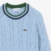 Chłopięcy sweter z bawełny i wełny z okrągłym dekoltem