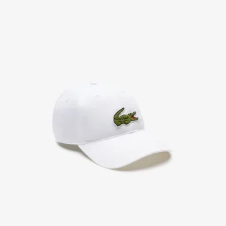 Czapka z bawełnianego twillu z naszywką z krokodylem, unisex Czapka z bawełnianego twillu z naszywką z krokodylem, unisex
