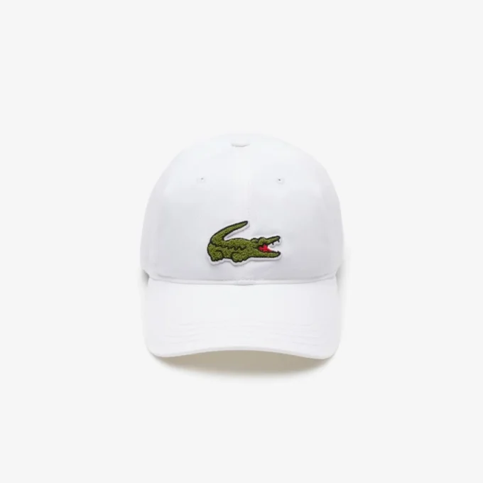 Czapka z bawełnianego twillu z naszywką z krokodylem, unisex Czapka z bawełnianego twillu z naszywką z krokodylem, unisex