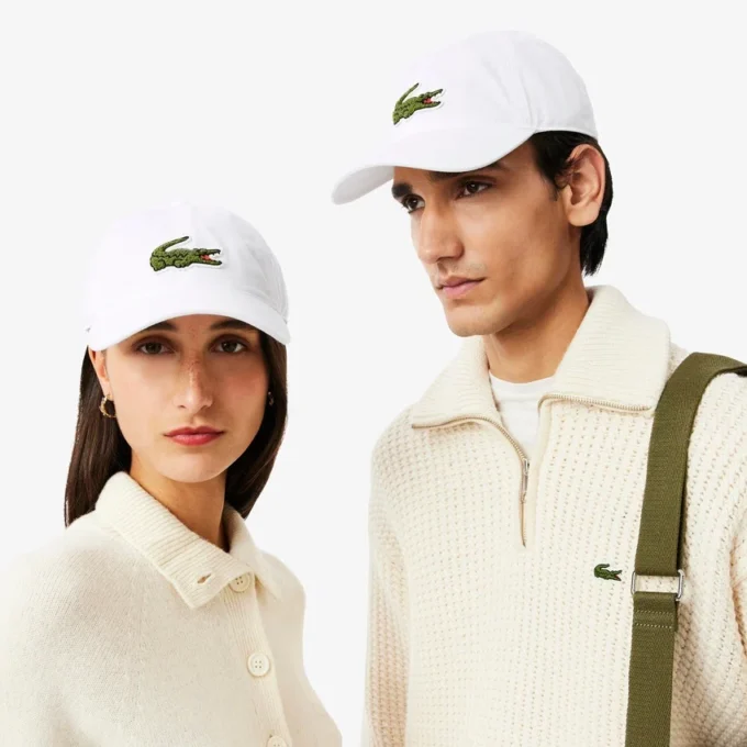 Czapka z bawełnianego twillu z naszywką z krokodylem, unisex Czapka z bawełnianego twillu z naszywką z krokodylem, unisex