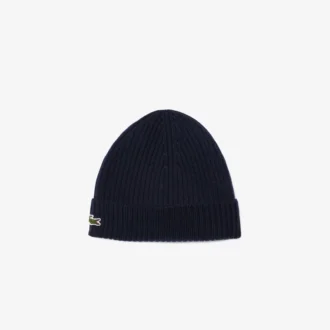 Czapka z dzianiny prążkowanej z szczotkowanej wełny, unisex