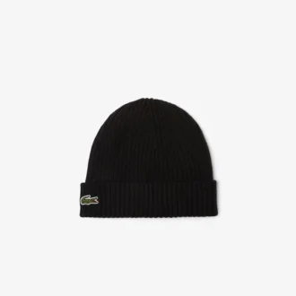 Czapka z dzianiny prążkowanej z szczotkowanej wełny, unisex