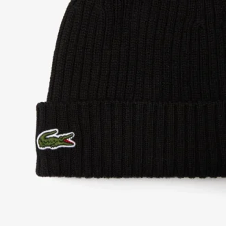 Czapka z dzianiny prążkowanej z szczotkowanej wełny, unisex