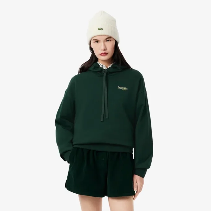 Damska bluza z kapturem oversize z logo Damska bluza z kapturem oversize z logo