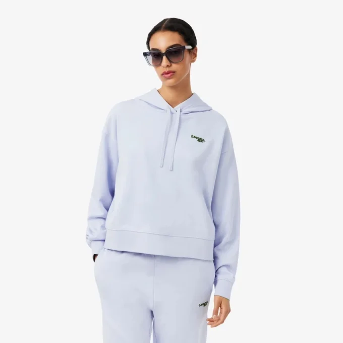 Damska bluza z kapturem oversize z logo Damska bluza z kapturem oversize z logo