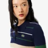 Damska bluza z kołnierzem Koszulki Polo w paski, wyprodukowana we Francji Damska bluza z kołnierzem Koszulki Polo w paski, wyprodukowana we Francji