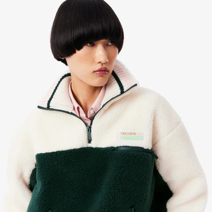 Damska bluza z polaru z wysokim kołnierzem w stylu oversize Damska bluza z polaru z wysokim kołnierzem w stylu oversize
