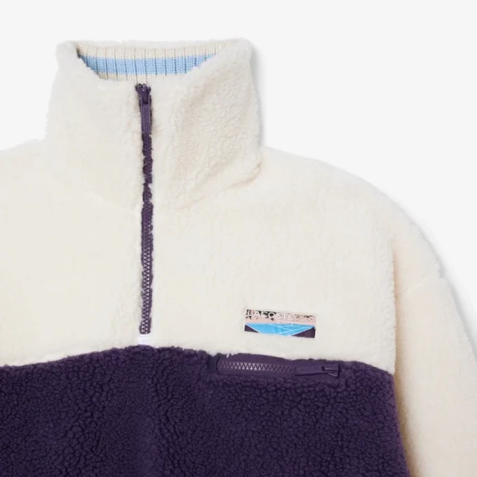 Damska bluza z polaru z wysokim kołnierzem w stylu oversize