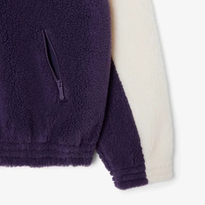 Damska bluza z polaru z wysokim kołnierzem w stylu oversize