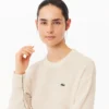 Damska bluza z wełny o luźnym kroju i splocie typu moss Damska bluza z wełny o luźnym kroju i splocie typu moss