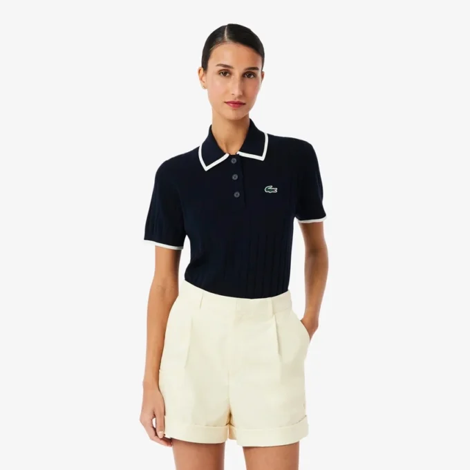 Damska bluzka golfowa z krótkim rękawem i kołnierzykiem Polo Damska bluzka golfowa z krótkim rękawem i kołnierzykiem Polo